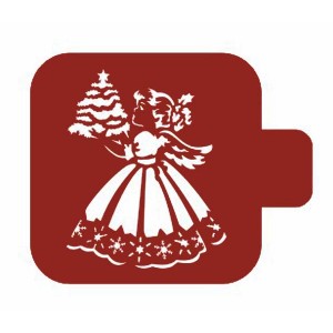 Трафарет М9Нг-031 "Девочка-ангел с ёлочкой" Event Design, 9х9 см